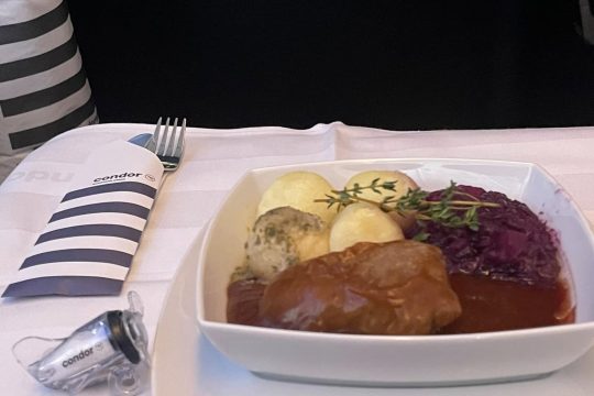 Delicious-Steak-on-Condor-Business-Class