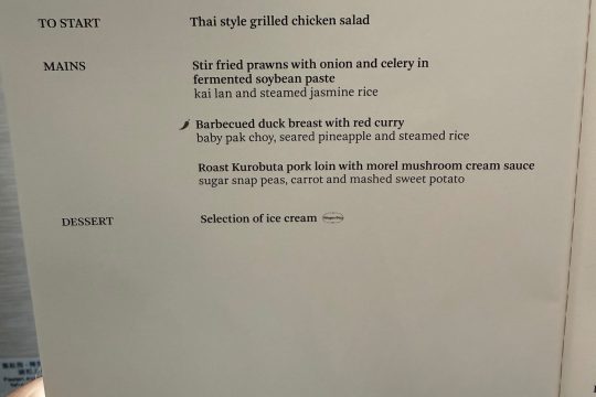 In-Flight-Menu