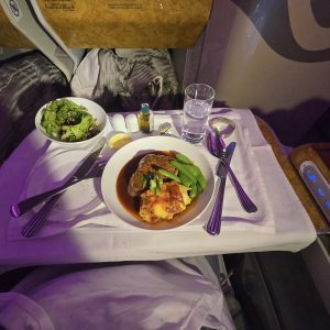 Emirates-Business-Class-Dinner-Service