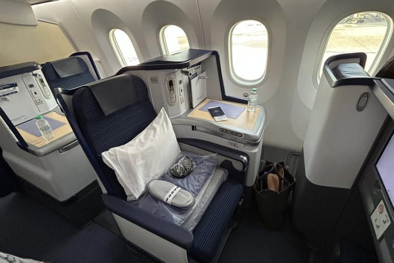 Seat view onboard the Boeing 787-9
