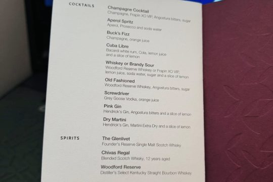 Lufthansa-in-flight-menu