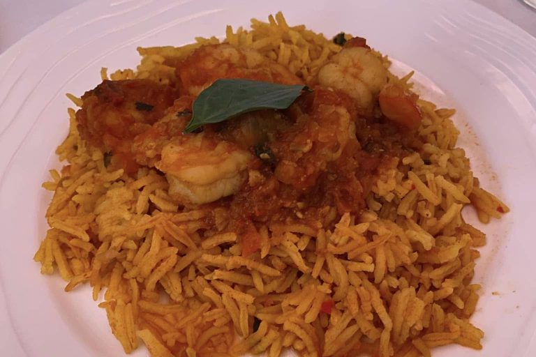 Rice meal on Emirates