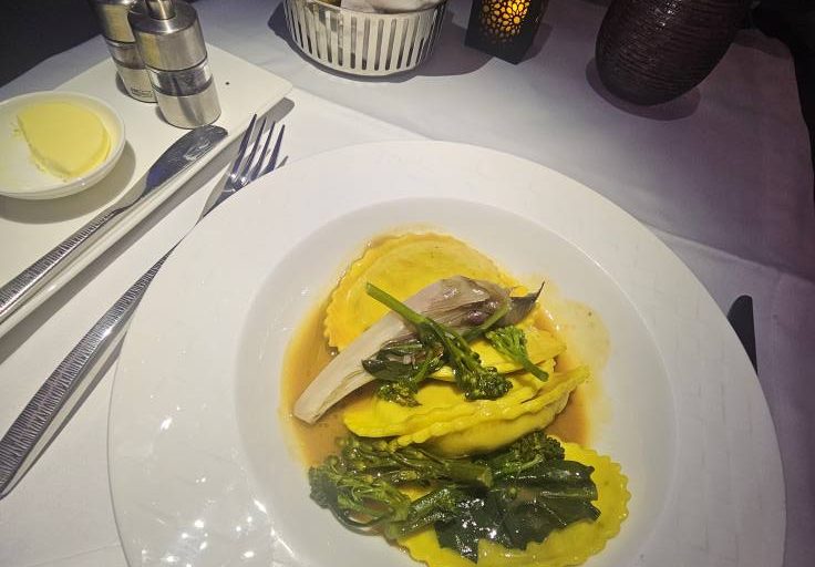 Beautifully presented meal