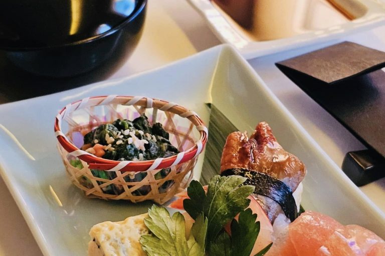 A fresh sushi serving