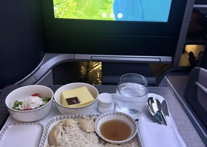 Singapore Airlines Business Class Meal