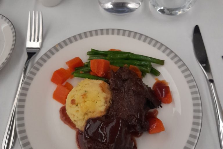 Main Course on Singapore Airlines